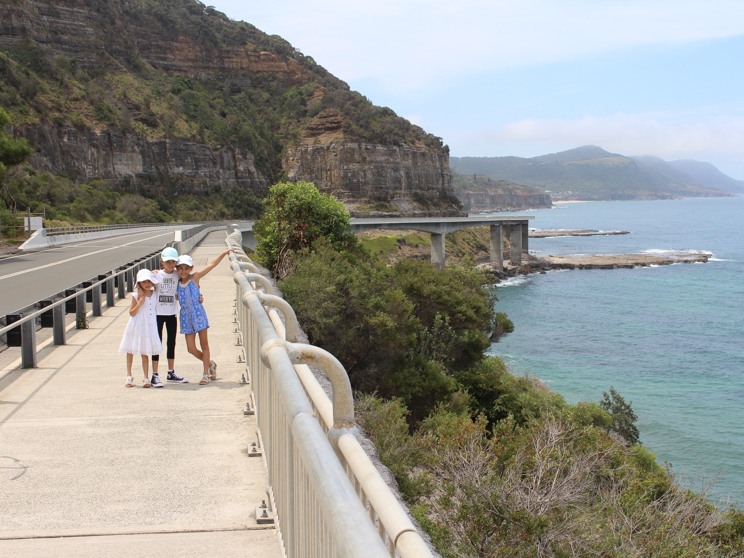 Family at Seacliff Bridge